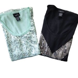 Rue21 Bundle Sequin Tank Tops Sz M